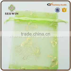 Convenient Transparent Organza Gift Bag With Printing Customerized Pattern With Drawing Pouch thumbnail-1