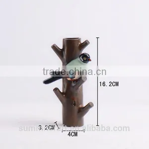 Rustic Decorative Mini Vase Resin Bird Wall Clothes Hooks thumbnail-6