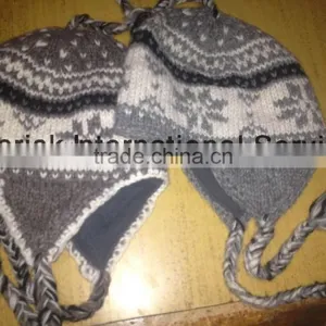 Ear Flap Woolen Hat Knit Cap thumbnail-1