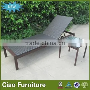 Foshan China Furniture Plastic Rattan Beach Lounge Chair thumbnail-4