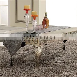B2168 Stainless Steel Frame Coffee Table With White Marble Top thumbnail-1