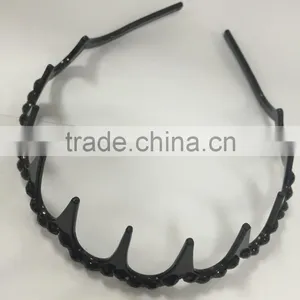 Wholesale New Design Crystal Rhinestone Plastic Girls Hair Bands With Teeth thumbnail-1