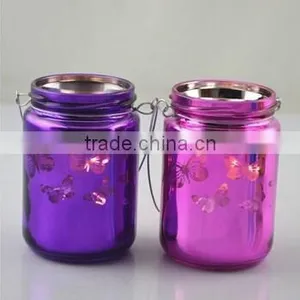 Butterfly Design Mirror Glass Jar Factory Supply thumbnail-1