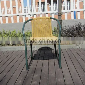 Outdoor Resin Stacking Steel Chair thumbnail-1