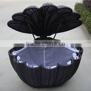 Shell Shape Outdoor Furniture Rattan Storage Boxs thumbnail-1