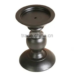 Black Metallic Candle Holder Candlestick thumbnail-3