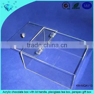 Wholesale Clear Acrylic Chocolate Box Case With a Lid and Dividers to Keep Candy thumbnail-3