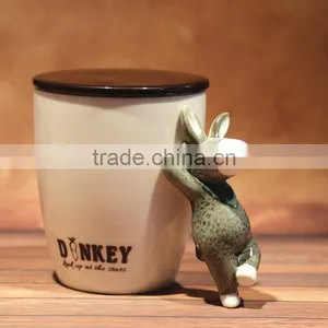 3D Animal Handle Coffee Mug With Lid thumbnail-4