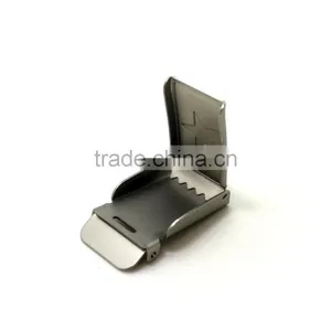 With Star Logo 1 Inch Garment Cloth Metal Stamping Steel Military Buckle Nickel Plate With Tip thumbnail-4