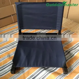 Lightweight Portable Adventure Navy Folding Stadium Chair thumbnail-1