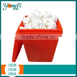 Wholesale FDA Standard Heat Resistant Microwave Safe Silicone Popcorn Bucket thumbnail-1