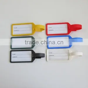 Hot Selling Assorted Colors 10*5.0cm Plastic Square-shape Travel Flight Tags thumbnail-1