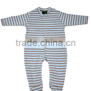 Organic Baby Footed Romper_100% Organic Cotton Comfortable Baby Body Suit and Organic Printed Long Sleeve and Short Sleeve Baby thumbnail-1