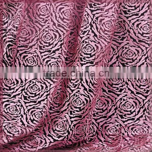 Pink Roset Embroidery Lace Fabric, Silver Metallic Mesh Lace Embroidery thumbnail-2