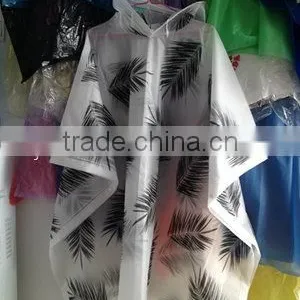 Adult EVA Rain Poncho With Hood thumbnail-1