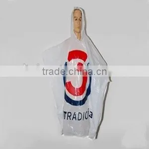 100% PE Adult Disposable Rain Poncho thumbnail-2