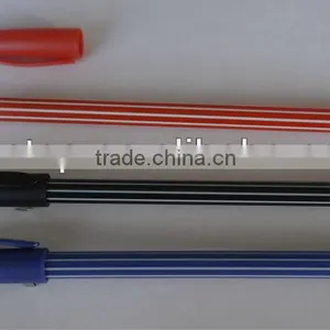 BHNPP4484 Promotional Gifts Plastic Stripe Ballpint Pen thumbnail-1