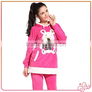 Wholesale Fashion New Design Winter Comfortable Velvet Cheap Woman Funny Pajamas thumbnail-1