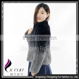 CX-G-A-224A 2016 Winter Women Elegant Fashion Rabbit Fur Coat thumbnail-2