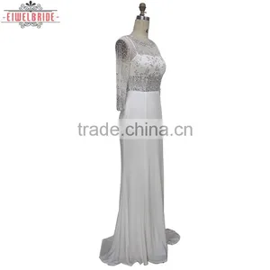 Custom Sheath Beading Appliques Wedding Dress thumbnail-2