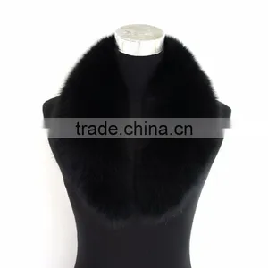 Myfur Genuine Blue Fox Fur Made Attached Parka Fur Collar Trim thumbnail-5