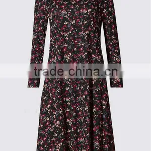 Ditsy Floral Swing Fit & Flare Dress thumbnail-1