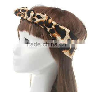 Fashion Zebra And Leopard Cotton Elastic Headband,Bow Knot Headband thumbnail-2
