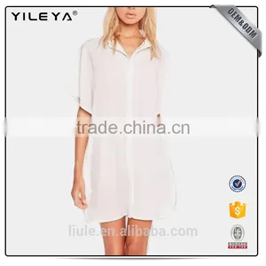 Summer Women's Fashion Long Shirt Dress for Female thumbnail-1