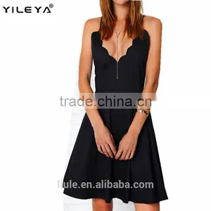 2017 Fashion V Neck Bandage Ladies Western Woman Dress thumbnail-1