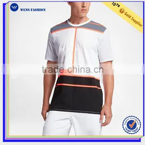 2017 New Design Dry Polyester Cotton Short Sleeves Tennis T-shirt Mens Sport t Shirt thumbnail-1