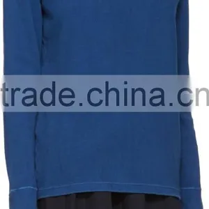 Custom Made Rib Knit Stretch Cotton Polyester Blended Turtleneck Pullover thumbnail-2