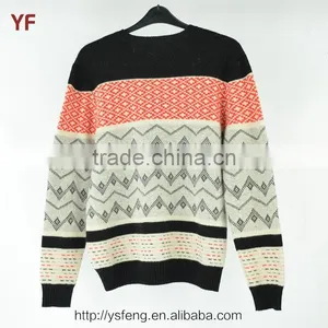 New Custom Design Fancy Color Jacquard Man Pullover Sweater thumbnail-2