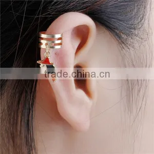 Halloween Ear Cuffs Clip Wrap Earrings Gold Plated Multicolor Witch Enamel 26mm x 10mm thumbnail-3