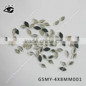 4X8MM OVAL SHAPE RHINESTONE HOT FIX RHINESTONE CRYSTAL BOAT SHAPED thumbnail-1