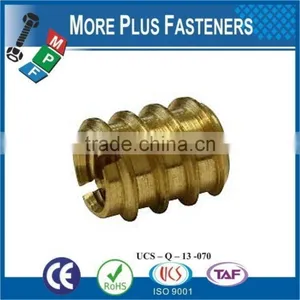 Made in Taiwan Brass Standard Stainless Steel Threaded Zinc Plated Wood Insert Nut thumbnail-6
