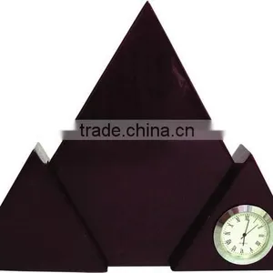 Wholesale Custom High Glossy Finish Blank Wooden Clock Shield Plaque For Gifts JKC-019 thumbnail-1