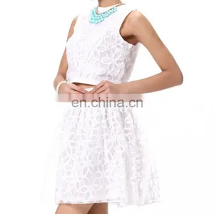 Custom Women Suits White Lace Fashion Trend Women Skirt Suits thumbnail-2