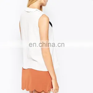 Wholesale Women Blouse Summer Latest Design With Bow Tie Nice Shirt thumbnail-3