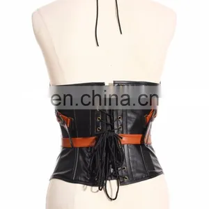 Steampunk Soft Boned Gear Corset With Removable Collar thumbnail-2