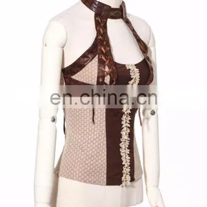 Steampunk Sleeveless Open Shoulders Corsage Style Top thumbnail-2
