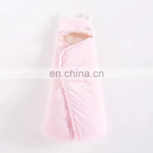 LOW MOQ Cartoon Animal Chicken Cotton Swaddle Blanket With Belt thumbnail-5
