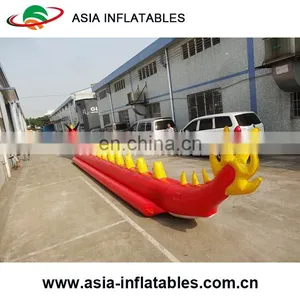 Super Long 0.9mm PVC Inflatable Dragon Boat Inflatable Banana Boat for 10 People thumbnail-1