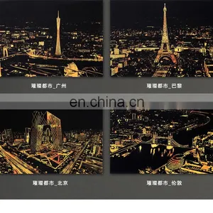 2017 New Gift Mini Scratch off Bight City Coating Poster With Scratch Pen thumbnail-1