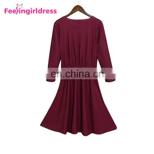 Free Shipping Red Blank Soft Plus Size Kimono Mini Women Dress thumbnail-2