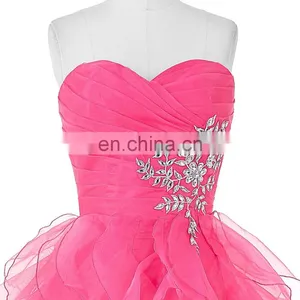 Grace Karin Strapless Off Shoulder Organza Long Western Boutique Dresses CL3411-1 thumbnail-4