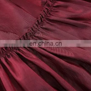Belle Poque Women's Vintage Retro Gothic Victorian Style N/T Taffeta Ruched Long Wine Skirt BP000208-2 thumbnail-5