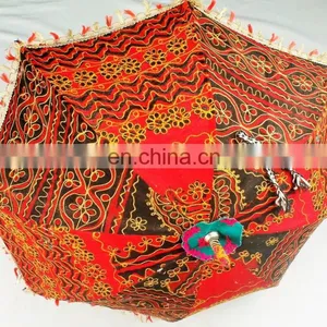 Indian Wholesale Traditional Umbrellas Parasol Rajasthani Decor Jaipuri Umbrella thumbnail-1