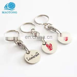 2017 Promotion Gifts Cheap Customize Metal Trolley Token Keychains thumbnail-5