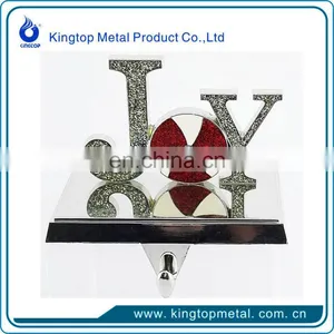 Metal Christmas "JOY" Stocking Holder thumbnail-1