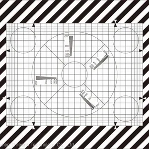 Sine Image Grid Test Chart Grid Lines Chart Distortion Chart for TV Cameras thumbnail-1